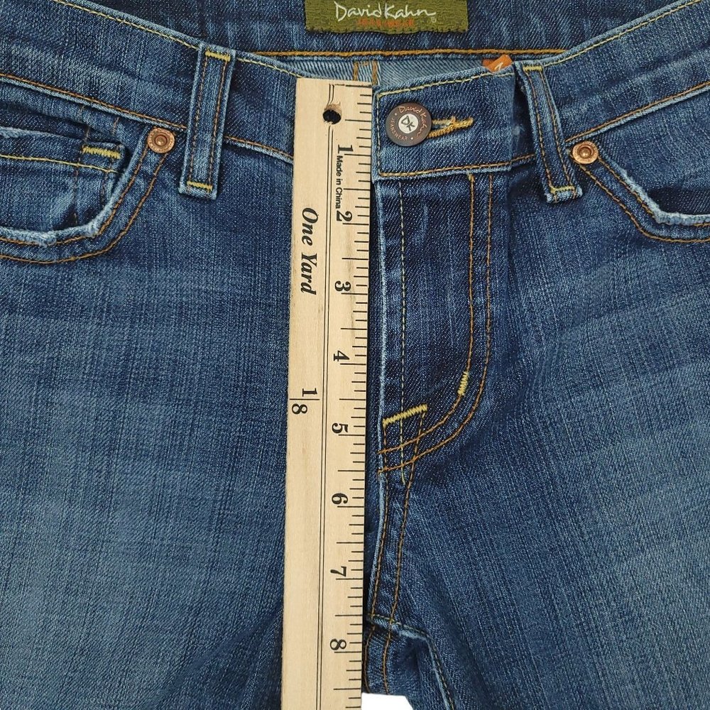 David Kahn Jeanswear Nikki Flare Boot Cut Jeans Womens Size 26 Low Rise Denim - Picture 4 of 13